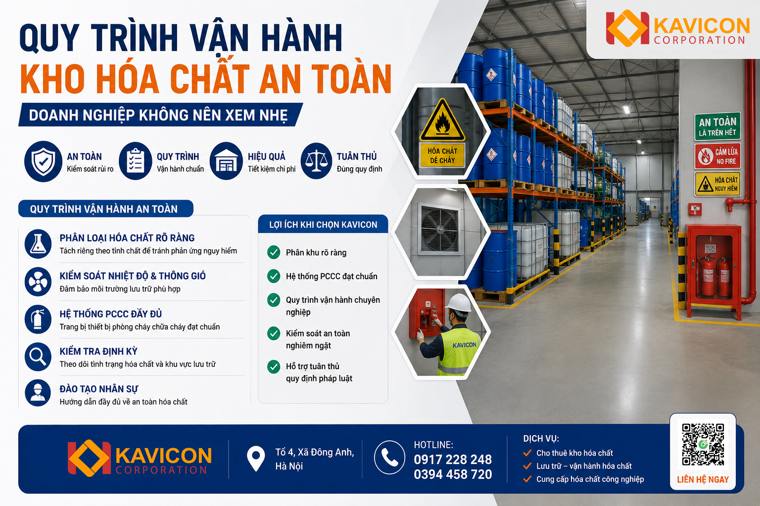 QUY TRÌNH VẬN HÀNH KHO HÓA CHẤT AN TOÀN – DOANH NGHIỆP KHÔNG NÊN XEM NHẸ